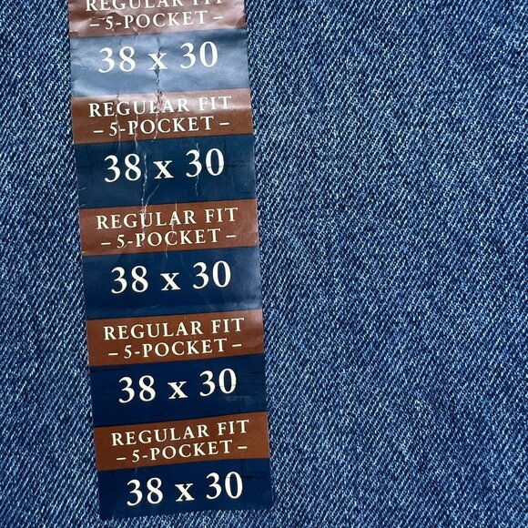 Blue Mountain Men's Denim Jeans Size 38x30 Straight Leg Regular Fit Cotton Blue - Picture 7 of 12